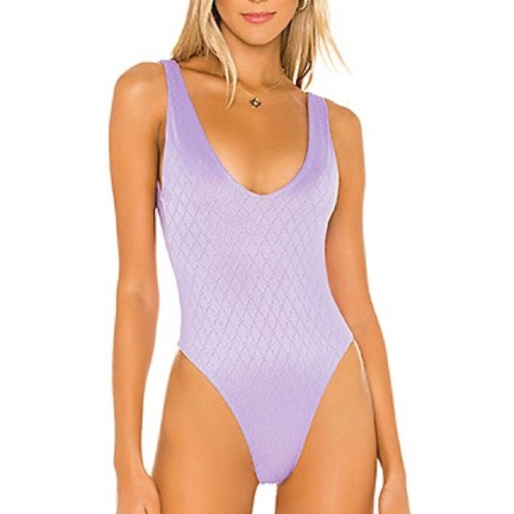 REVOLVE X Kya Reversible “Shay” One Piece Swimsuit “Periwinkle Bellini” Purple